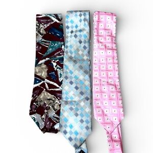 Bundle of Assorted Brands Colors Design Tie Set of 3